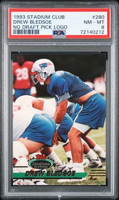 1993 Topps Drew Bledsoe Stadium Club, No Draft Pick Logo #280 card image