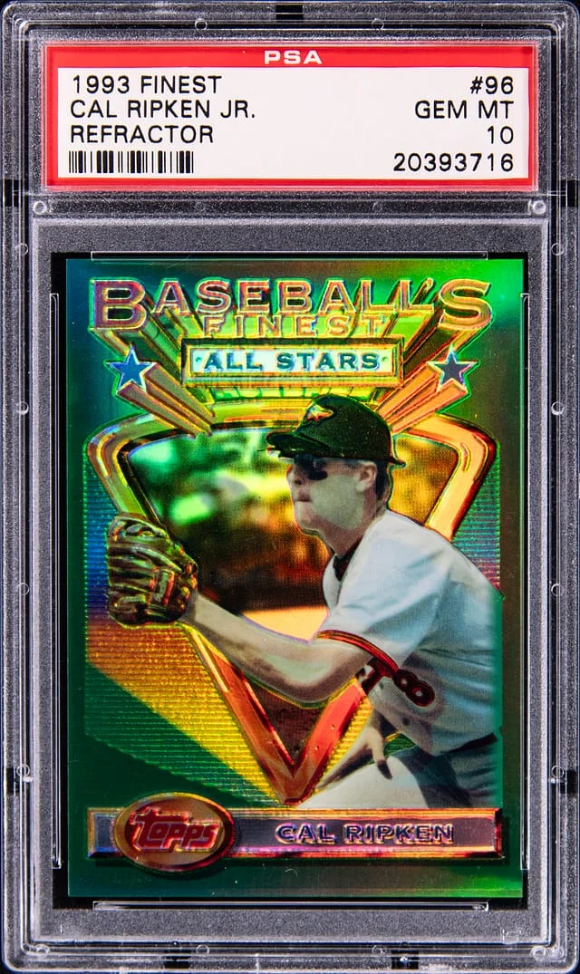 1993 Topps Finest Cal Ripken Jr. Refractor #96 card image