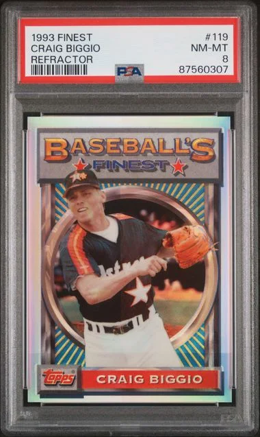 1993 Topps Finest Craig Biggio Refractor #119 card image