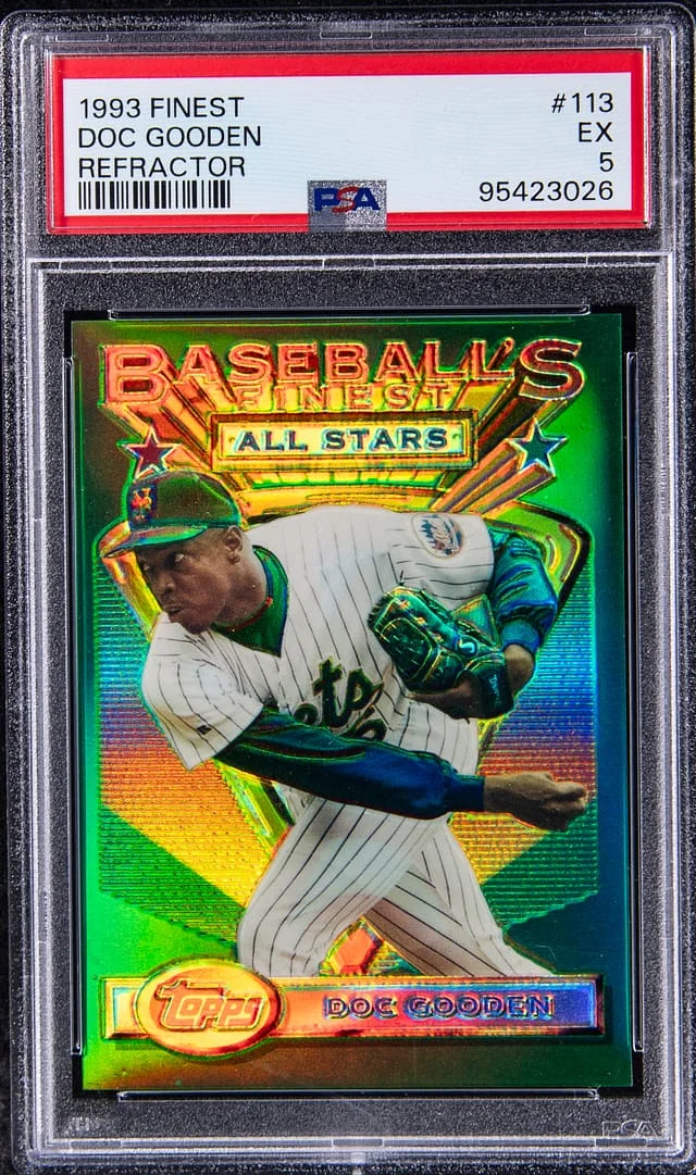 1993 Topps Finest Doc Gooden Refractor #113 card image