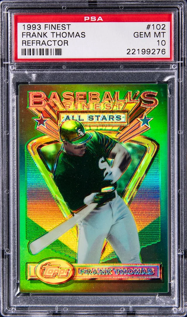 1993 Topps Finest Frank Thomas Refractor #102 card image