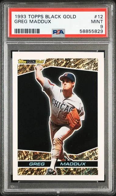1993 Topps Greg Maddux Black Gold #12 card image