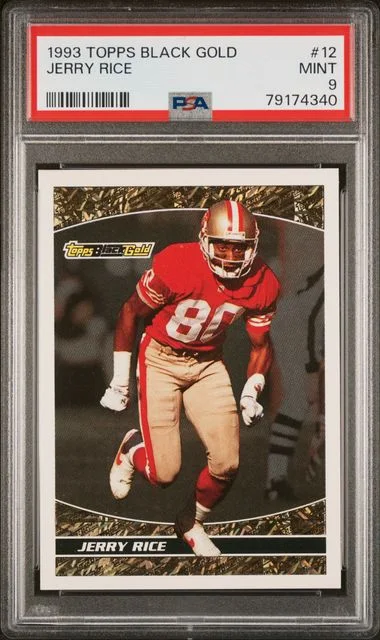 1993 Topps Jerry Rice Black Gold #12 card image