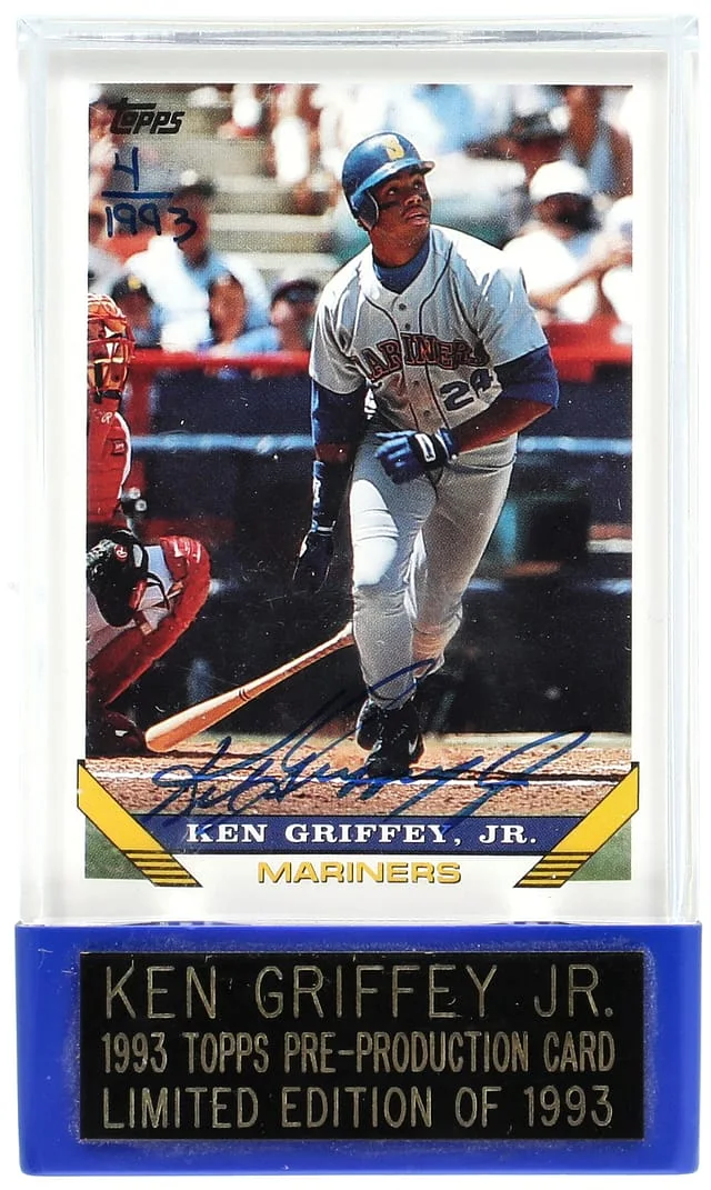 1993 Topps Pre-Production Ken Griffey Jr. - JSA COA #no-number card image