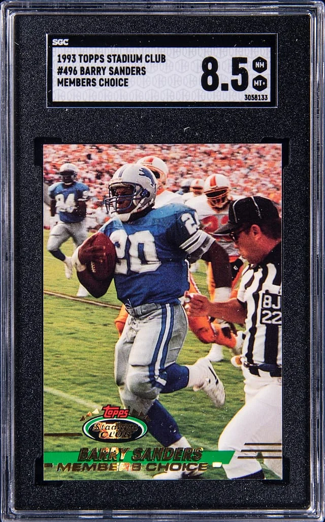 1993 Topps Stadium Club Barry Sanders Members Choice #496 card image