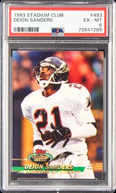 1993 Topps Stadium Club Deion Sanders #493 card image