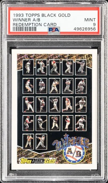 1993 Topps Winner Black Gold Winner A/B Redemption #no-number card image