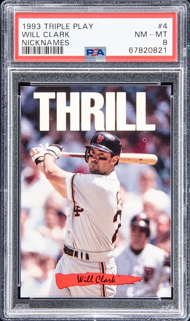 1993 Triple Play Nicknames Will Clark #4 card image