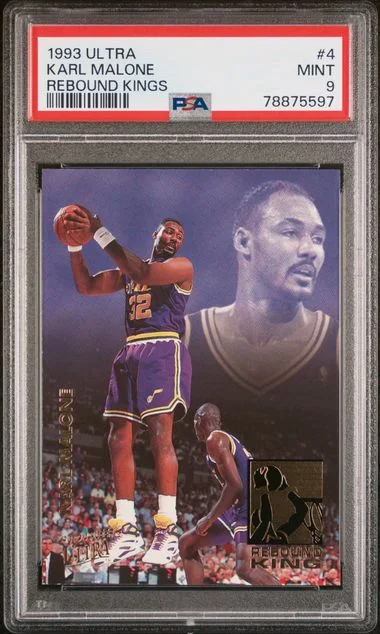 1993 Ultra Karl Malone Rebound Kings #4 card image