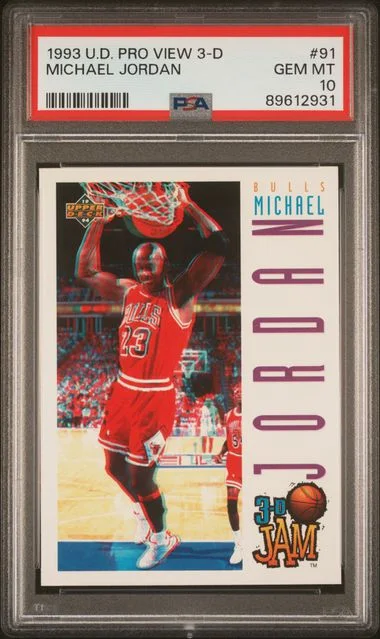 1993 Upper Deck Michael Jordan Pro View 3-D #91 card image