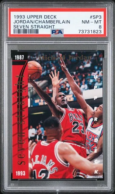 1993 Upper Deck Michael Jordan/Wilt Chamberlain Seven Straight #SP3 card image