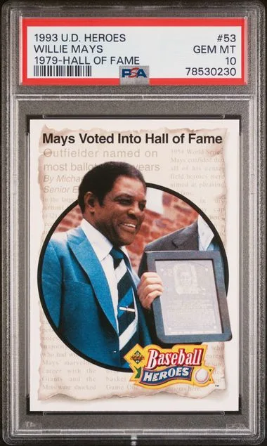 1993 Upper Deck Willie Mays Heroes 1979-Hall Of Fame #53 card image