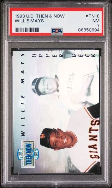 1993 Upper Deck Willie Mays Then & Now #TN18 card image