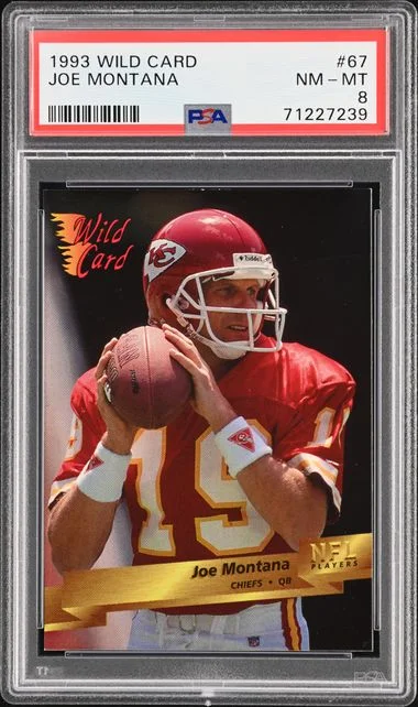 1993 Wild Card Joe Montana #67 card image