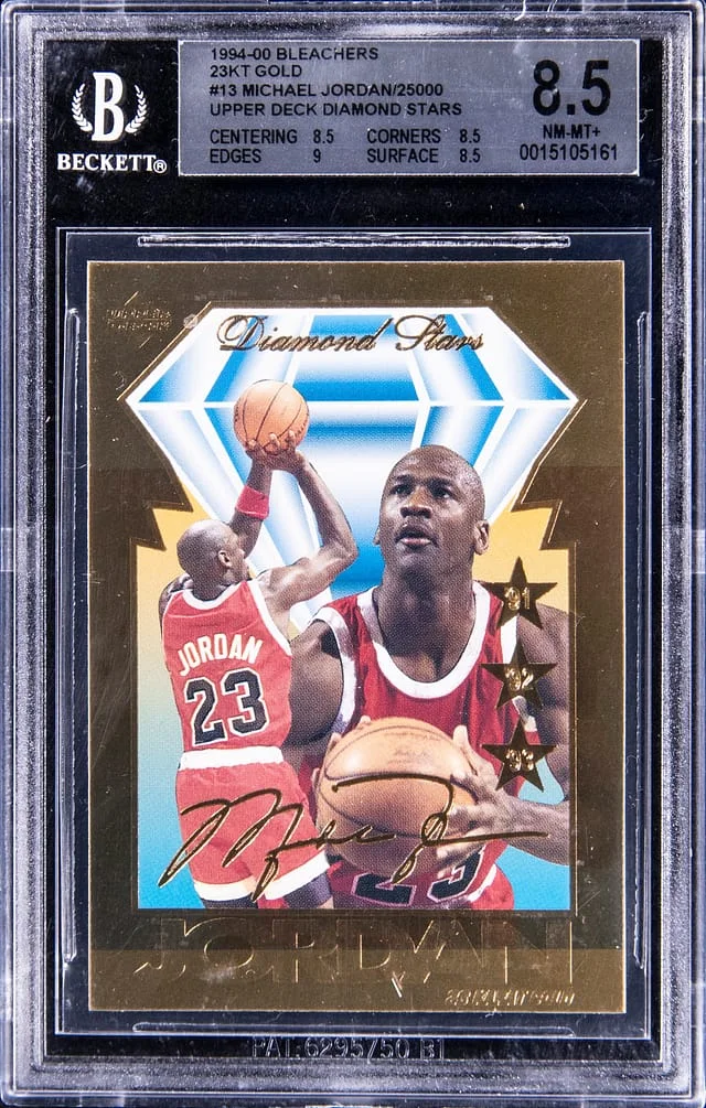 1994-00 Upper Deck Michael Jordan Bleachers 23KT Gold Diamond Stars #13 card image