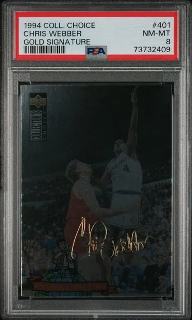 1994-95 Collector's Choice Chris Webber Gold Signature #401 card image