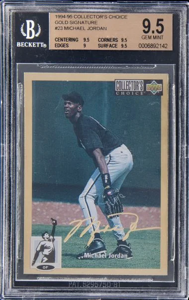 1994-95 Collector's Choice Michael Jordan Baseball Gold Signature #23 card image
