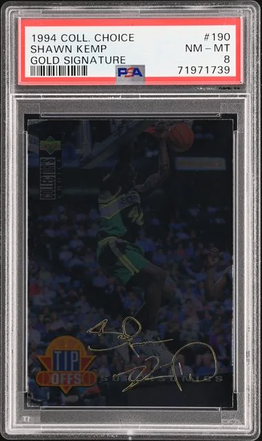 1994-95 Collector's Choice Shawn Kemp Gold Signature #190 card image