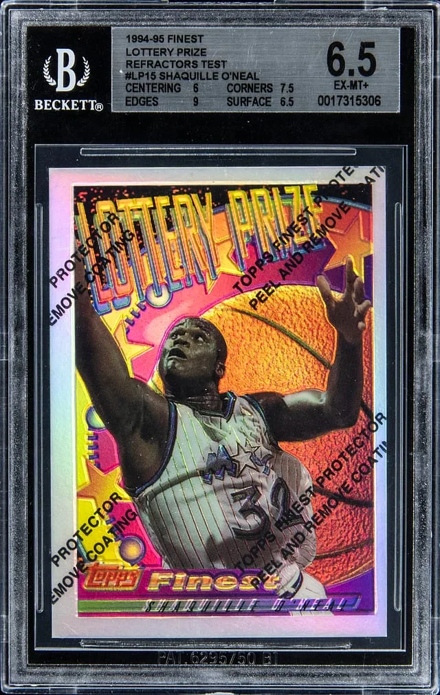 1994-95 Finest Shaquille O'Neal Lottery Prize Refractors Test #LP15 card image