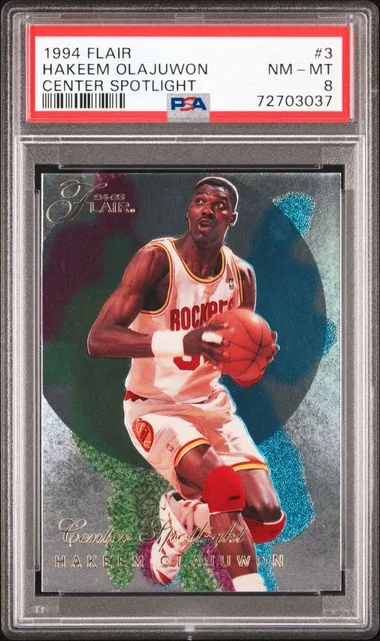 1994-95 Flair Hakeem Olajuwon Center Spotlight #3 card image