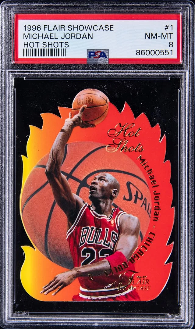 1994-95 Flair Showcase Michael Jordan Hot Shots #1 card image