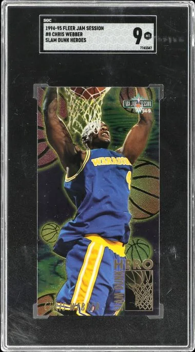 1994-95 Fleer Chris Webber Jam Session Slam Dunk Heroes #8 card image