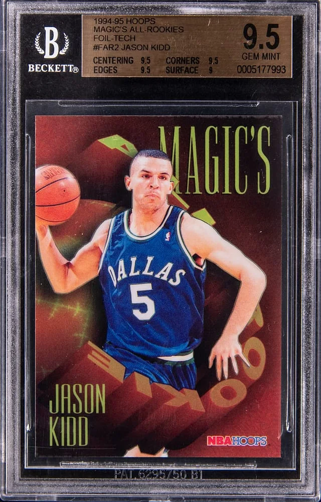 1994-95 Hoops Jason Kidd Magic's All-Rookies Foil-Tech #FAR-2 card image