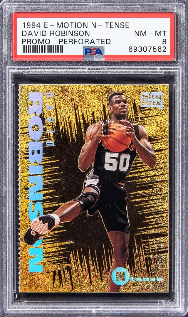 1994-95 SkyBox E-Motion N-Tense Promo, Perforated David Robinson #no-number card image