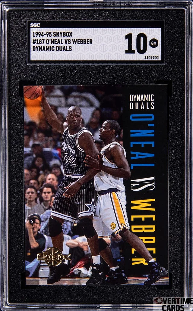 1994-95 SkyBox Shaquille O'Neal vs Chris Webber Dynamic Duals #187 card image