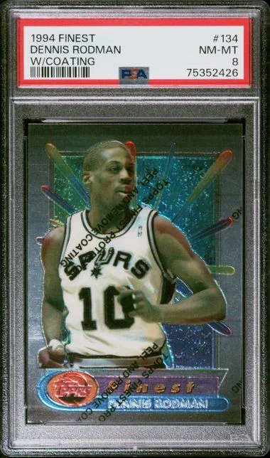 1994-95 Topps Dennis Rodman Finest, With Coating #134 card image
