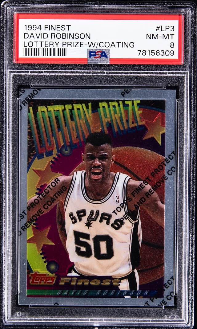 1994-95 Topps Finest David Robinson Lottery Prize - With Coating #LP3 card image