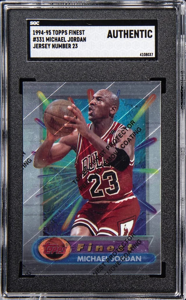 1994-95 Topps Finest Michael Jordan, Wearing Jersey #23 Jersey Number 23 #331 card image