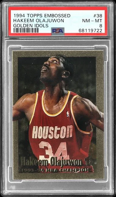 1994-95 Topps Hakeem Olajuwon Embossed Golden Idols #38 card image