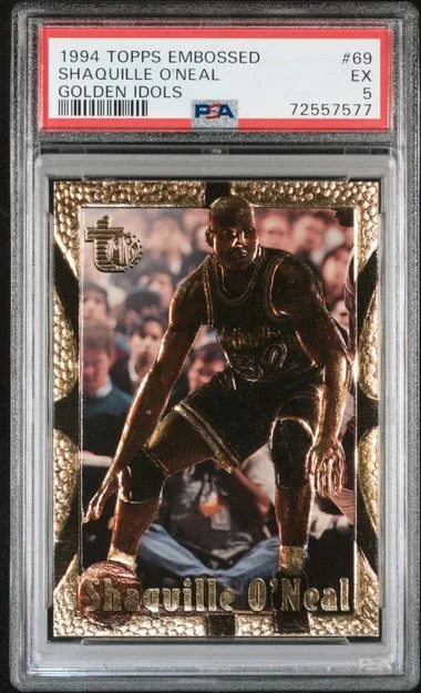 1994-95 Topps Shaquille O'Neal Embossed Golden Idols #69 card image