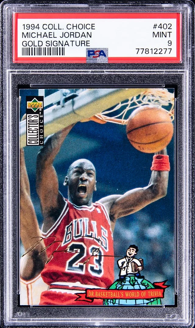 1994-95 UD Collector's Choice Gold Signature Michael Jordan #402 card image