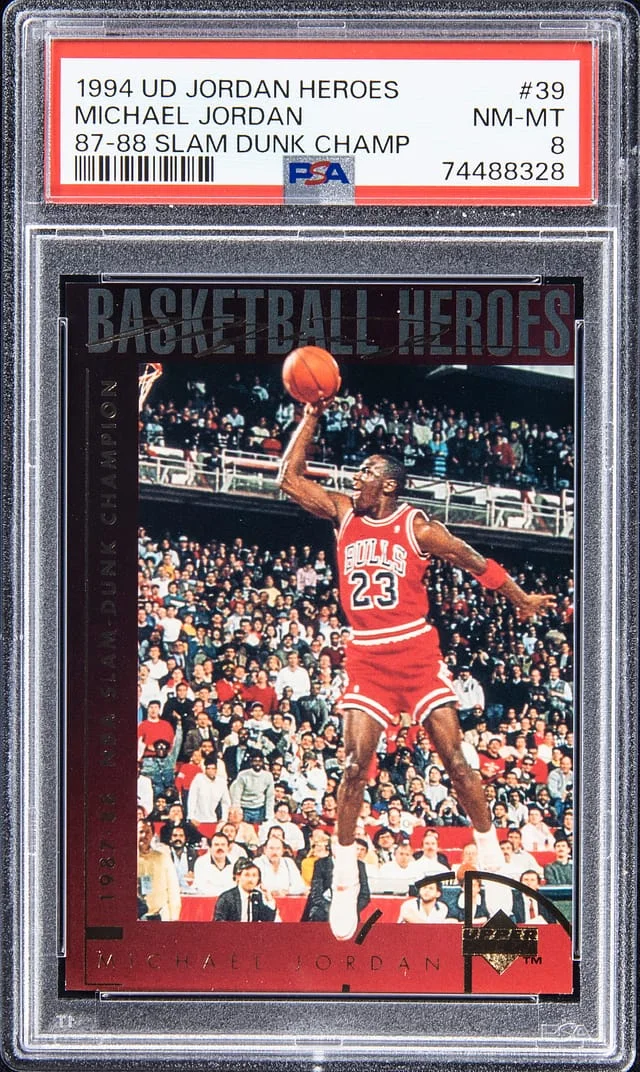 1994-95 UD Jordan Heroes 87-88 Slam Dunk Champ Michael Jordan #39 card image
