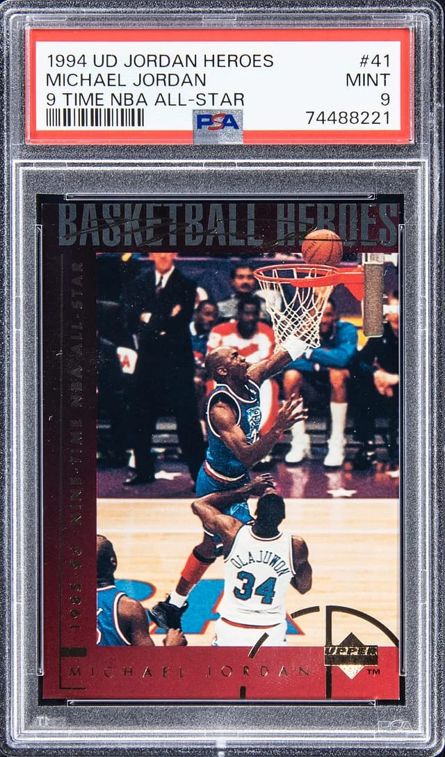 1994-95 UD Jordan Heroes 9 Time NBA All-Star Michael Jordan #41 card image