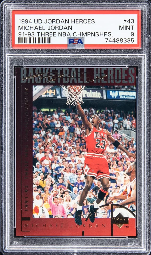 1994-95 UD Jordan Heroes 91-93 Three NBA Championships Michael Jordan #43 card image