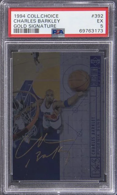 1994-95 Upper Deck Collector's Choice Charles Barkley Gold Signature #392 card image
