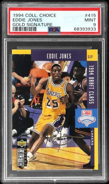 1994-95 Upper Deck Collector's Choice Eddie Jones Gold Signature #415 card image