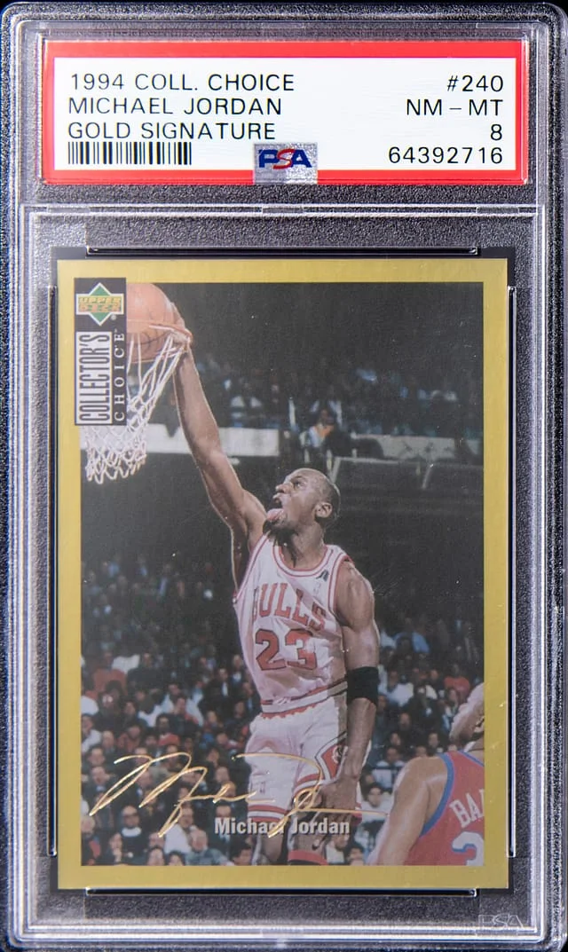 1994-95 Upper Deck Collector's Choice Michael Jordan Gold Signature #240 card image