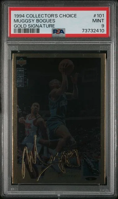1994-95 Upper Deck Collector's Choice Muggsy Bogues Gold Signature #101 card image
