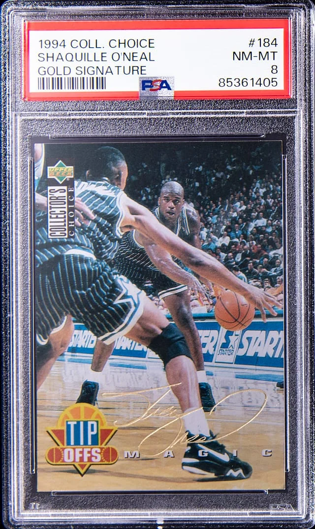1994-95 Upper Deck Collector's Choice Shaquille O'Neal Gold Signature #184 card image