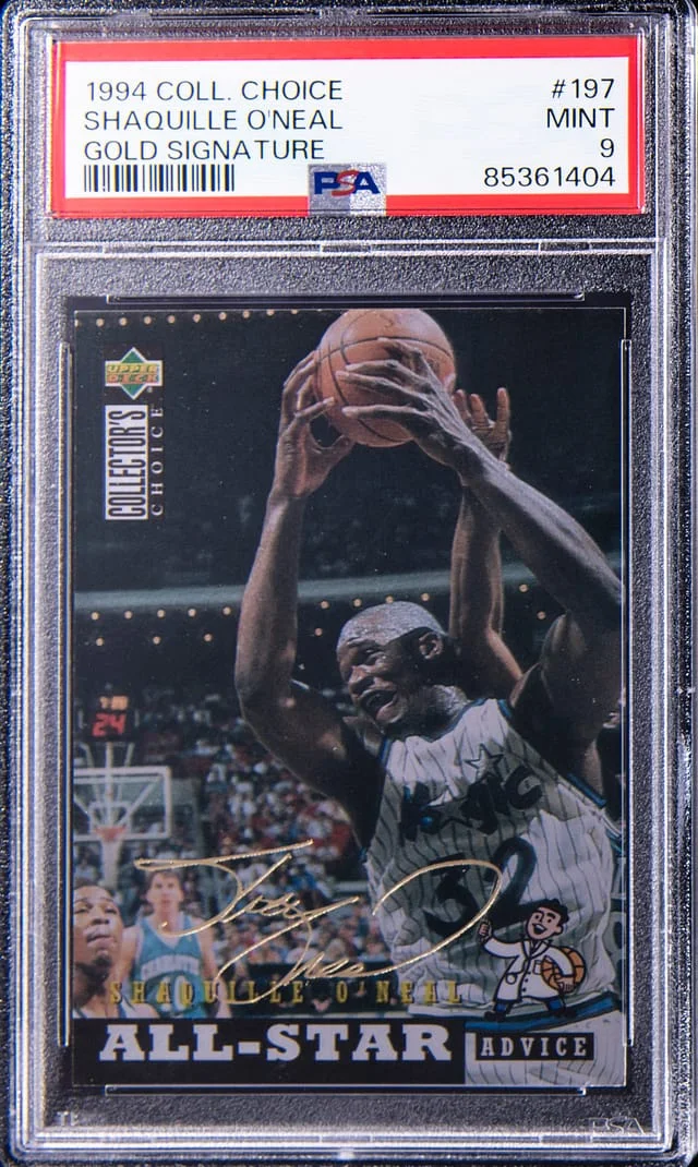 1994-95 Upper Deck Collector's Choice Shaquille O'Neal Gold Signature #197 card image