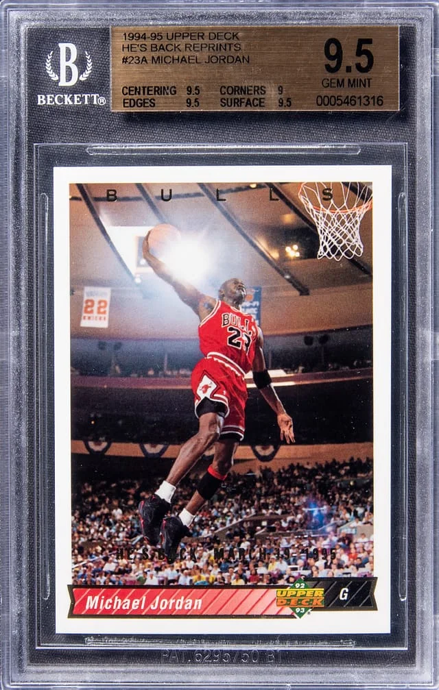 1994-95 Upper Deck Michael Jordan He's Back Reprints #23A card image