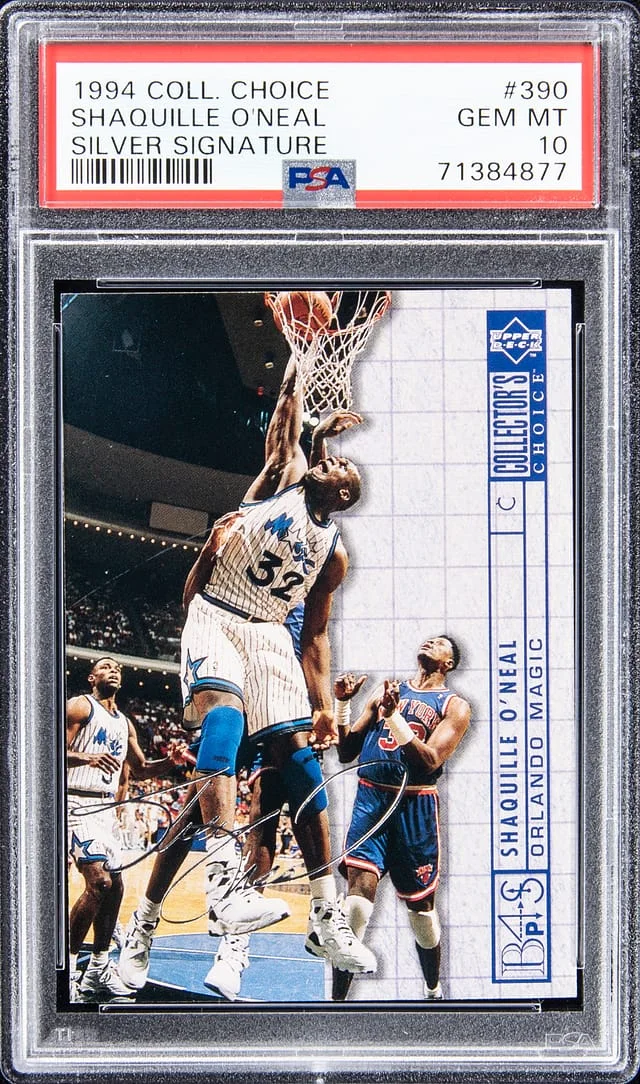1994-95 Upper Deck Shaquille O'Neal Collectors Choice - Silver Signature #390 card image