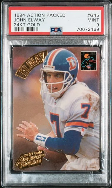 1994 Action Packed 24Kt Gold John Elway #G45 card image