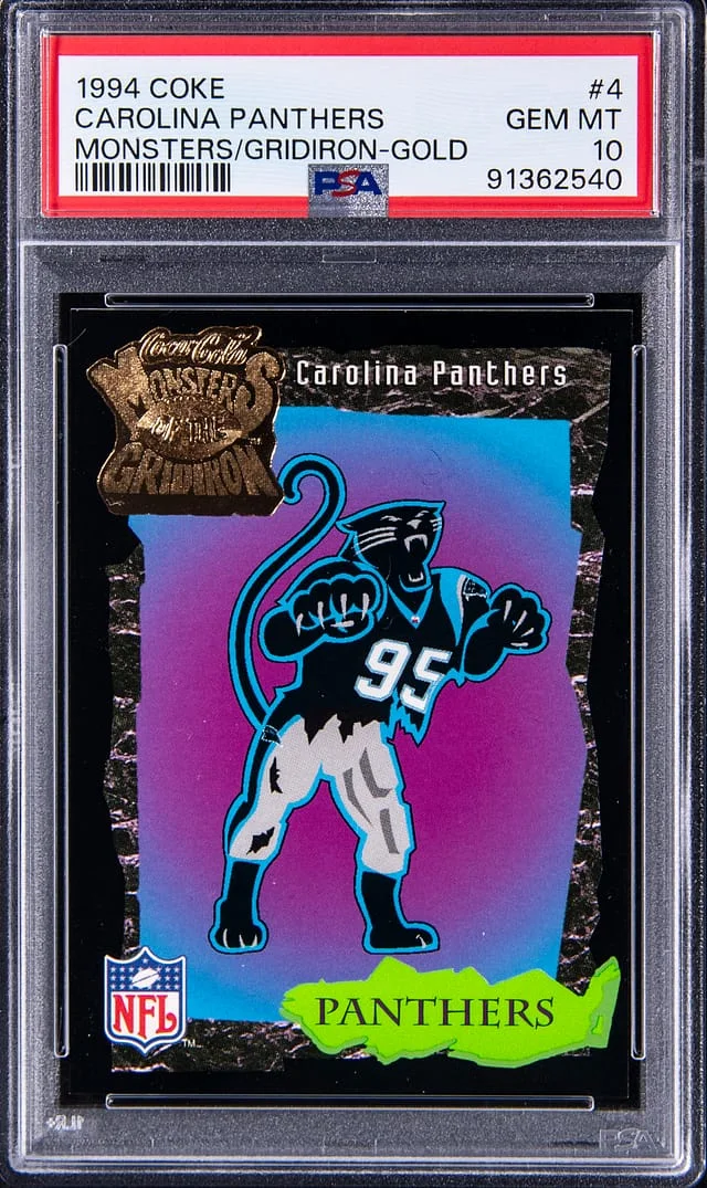 1994 Coca-Cola Monsters of the Gridiron Gold Carolina Panthers #4 card image