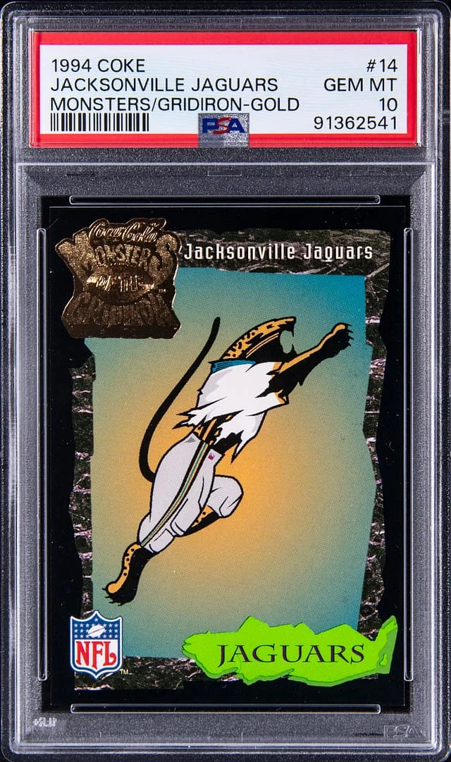 1994 Coca-Cola Monsters of the Gridiron Gold Jacksonville Jaguars #14 card image