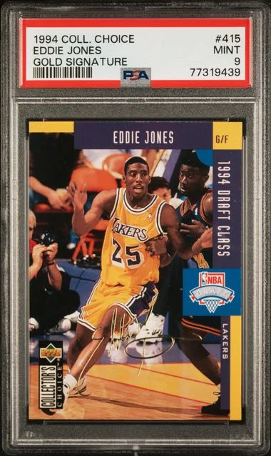 1994 Collector's Choice Eddie Jones Gold Signature #415 card image